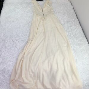Love Culture Cream V neck lace Maxi Dress sleeveless